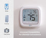 A multi-system compatible thermostat for heat pump, boiler, furnace  
